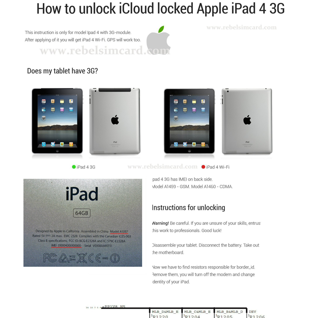 a1432 on the ipad mini wifi firmware with icloud activation unlock